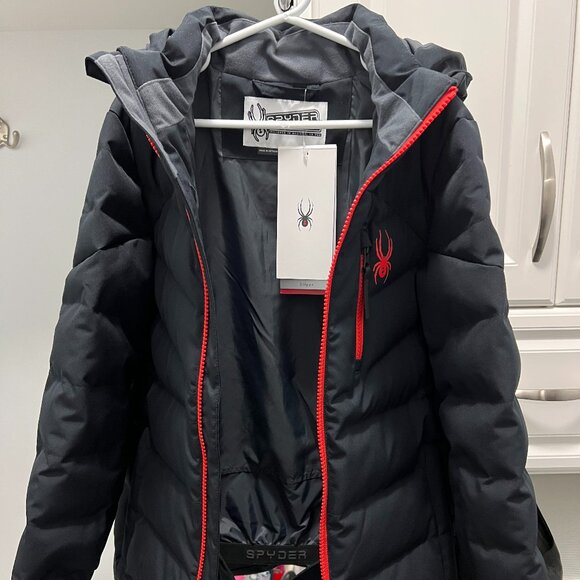 *NEW* Boys Spyder Impulse Ski Jacket Black/Red (Size 10) - Picture 3 of 5